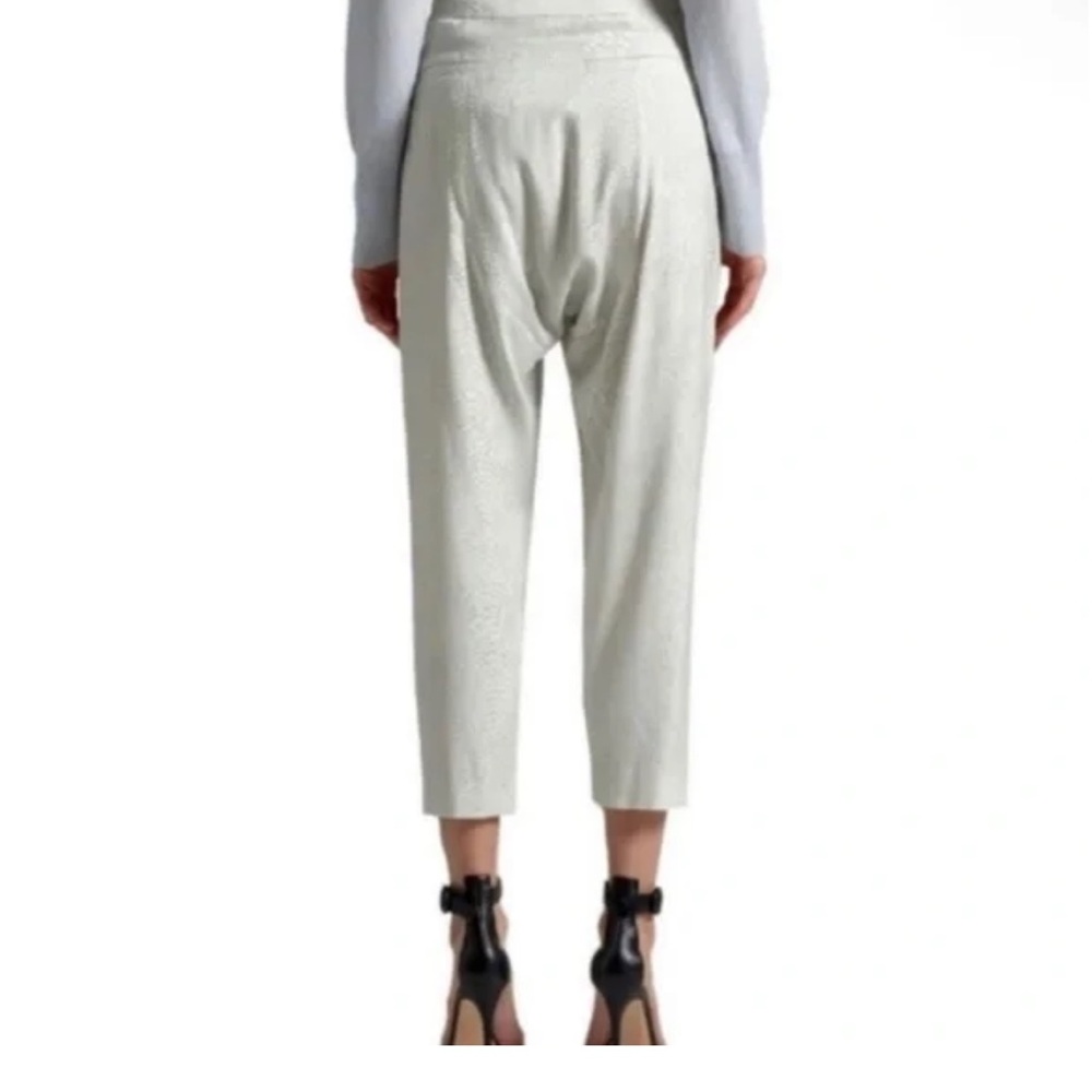 Equipment Cream Cropped Ankle Pants
